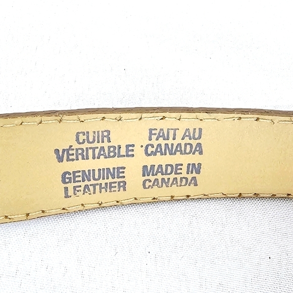 Cuir Véritable Genuine Leather Curved Stud Paisley Adjustable Belt - Picture 4 of 7